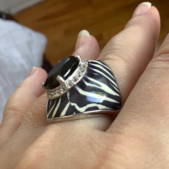 Rare Vintage sz 7 Sigal 925 Black Onyx - Picture 2 of 11